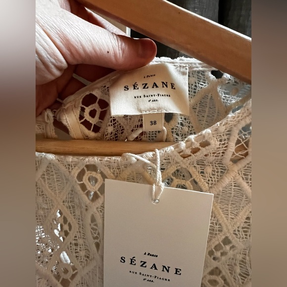 Sezane Salina Blouse Crème - Size 38 - Picture 5 of 7